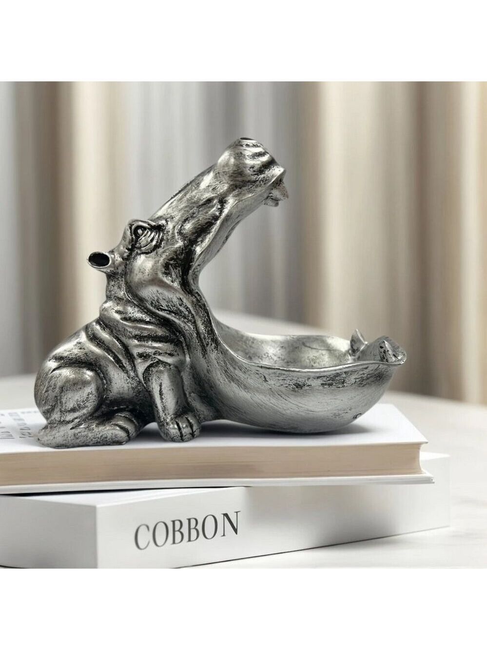 Whimsical Hippo (Hippopotamus) Candy Dish – Fun & Functional Catchall - Picture 4 of 9
